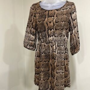 NWOT H&M Snake Skin Pattern Dress.  Size 6 S small